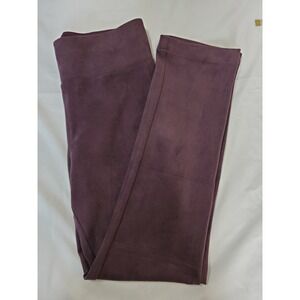 david lerner maroon faux suede leggings, size S